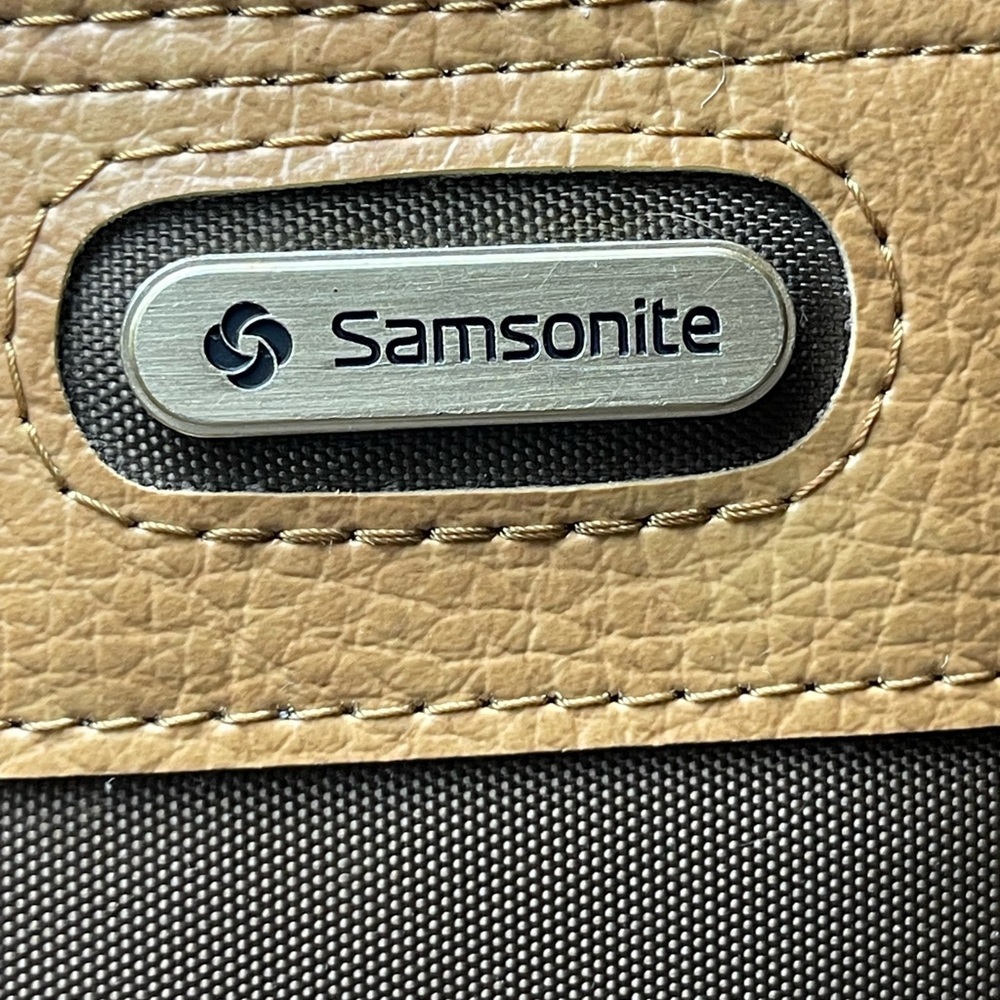 Samsonite Vintage Tan Crossbody Carry On Travel Bag Shoulder Purse​​ - Picture 3 of 9
